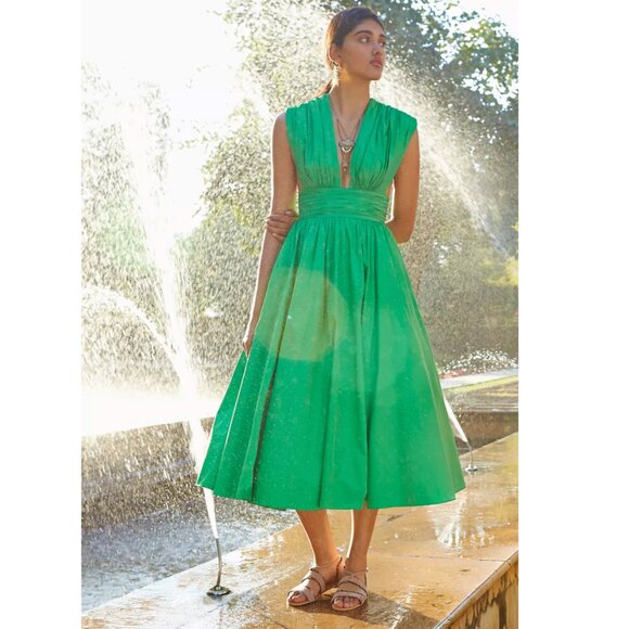 Tracy Reese Green Midi Dress - Picture 3 of 11